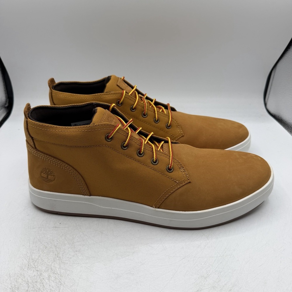 Timberland Davis Square Chukka Boots Shoes Mens Sz 13 Wheat Lace Up Sneakers